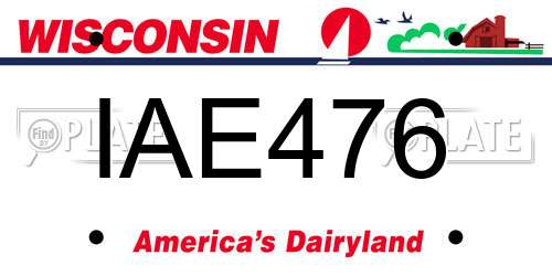 IAE476 Wisconsin License Plate