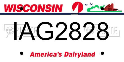 IAG2828 Wisconsin License Plate