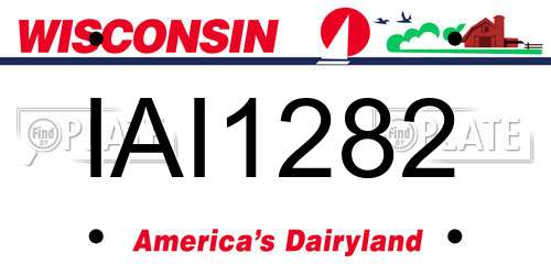 IAI1282 Wisconsin License Plate