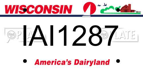 IAI1287 Wisconsin License Plate