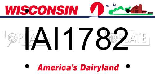 IAI1782 Wisconsin License Plate