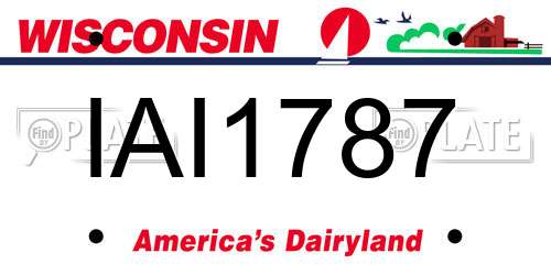 IAI1787 Wisconsin License Plate