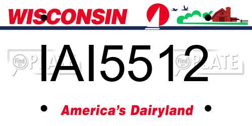 IAI5512 Wisconsin License Plate