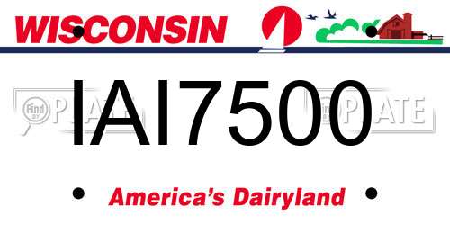 IAI7500 Wisconsin License Plate