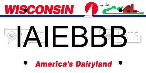 IAIEBBB Wisconsin License Plate