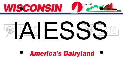 IAIESSS Wisconsin License Plate