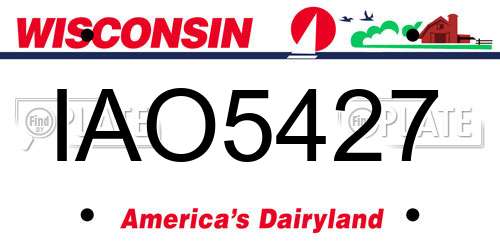 IAO5427 Wisconsin License Plate