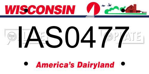 IAS0477 Wisconsin License Plate