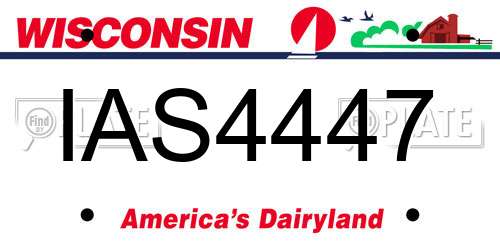 IAS4447 Wisconsin License Plate