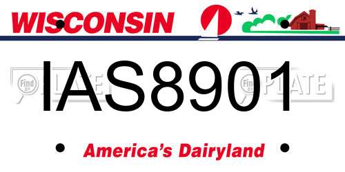 IAS8901 Wisconsin License Plate
