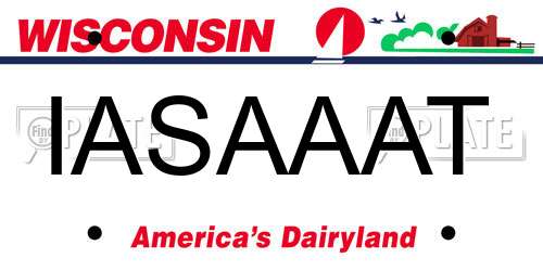 IASAAAT Wisconsin License Plate