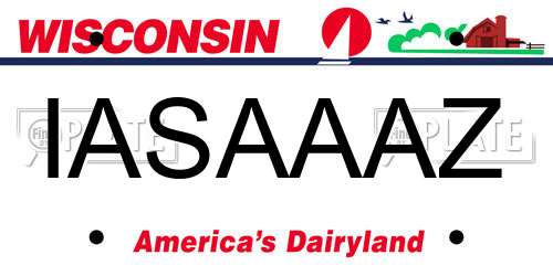 IASAAAZ Wisconsin License Plate