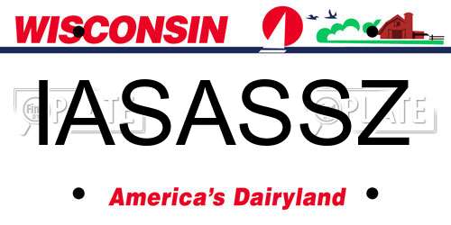 IASASSZ Wisconsin License Plate