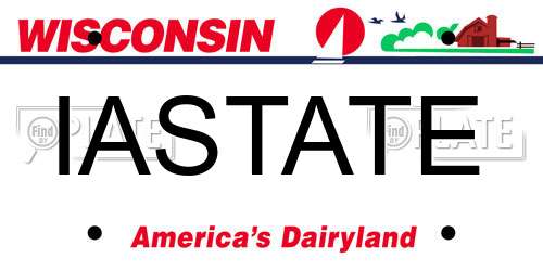 IASTATE Wisconsin License Plate