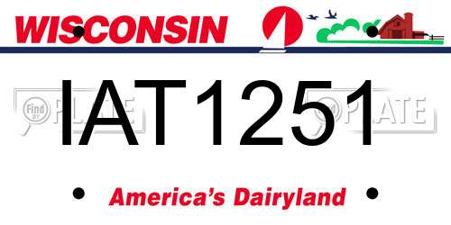IAT1251 Wisconsin License Plate