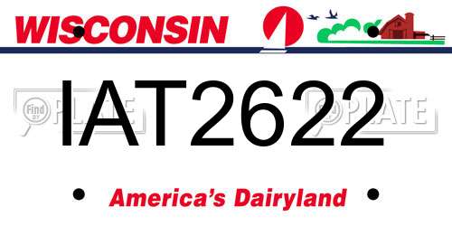 IAT2622 Wisconsin License Plate