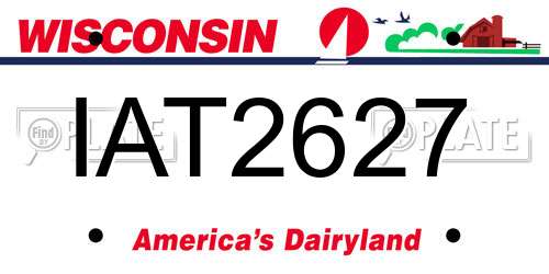 IAT2627 Wisconsin License Plate