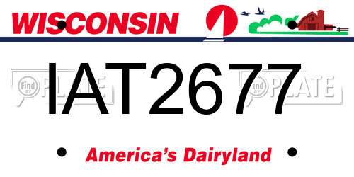 IAT2677 Wisconsin License Plate