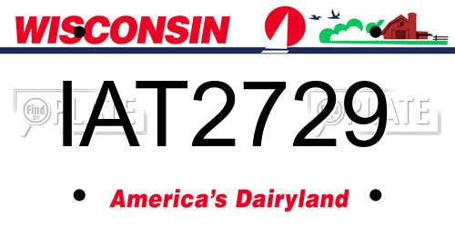 IAT2729 Wisconsin License Plate