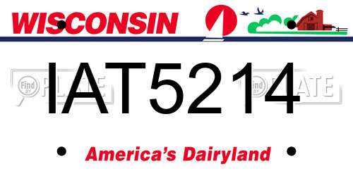 IAT5214 Wisconsin License Plate