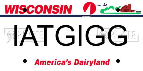 IATGIGG Wisconsin License Plate