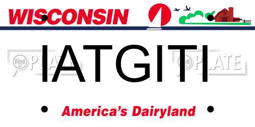 IATGITI Wisconsin License Plate