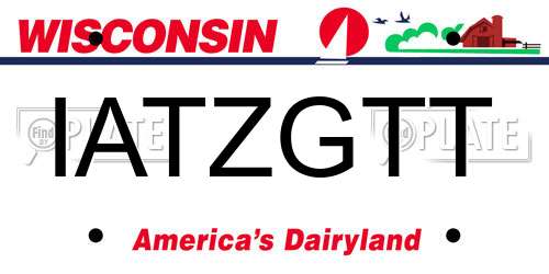 IATZGTT Wisconsin License Plate