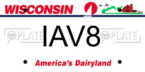 IAV8 Wisconsin License Plate
