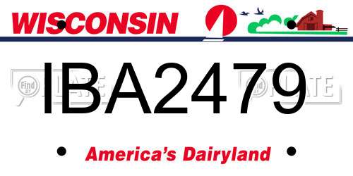 IBA2479 Wisconsin License Plate