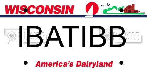 IBATIBB Wisconsin License Plate