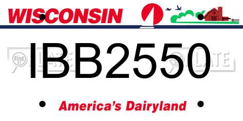 IBB2550 Wisconsin License Plate
