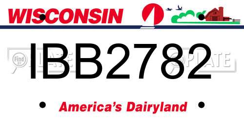 IBB2782 Wisconsin License Plate