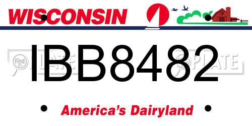IBB8482 Wisconsin License Plate