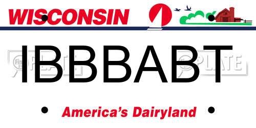 IBBBABT Wisconsin License Plate