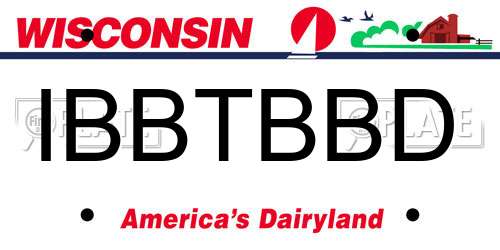 IBBTBBD Wisconsin License Plate