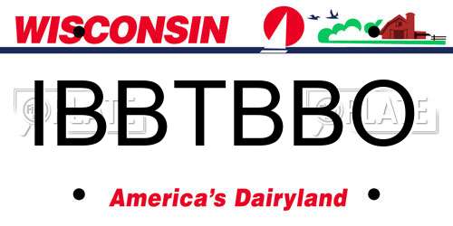 IBBTBBO Wisconsin License Plate