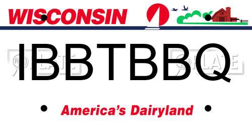 IBBTBBQ Wisconsin License Plate