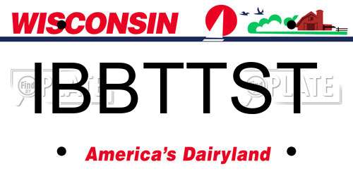 IBBTTST Wisconsin License Plate