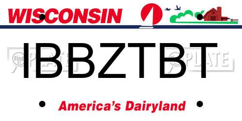 IBBZTBT Wisconsin License Plate
