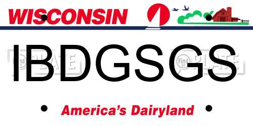IBDGSGS Wisconsin License Plate