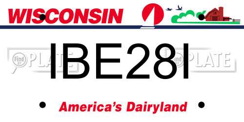 IBE28I Wisconsin License Plate