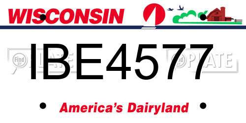 IBE4577 Wisconsin License Plate
