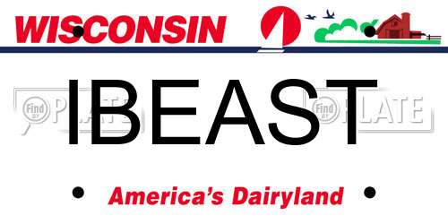 IBEAST Wisconsin License Plate