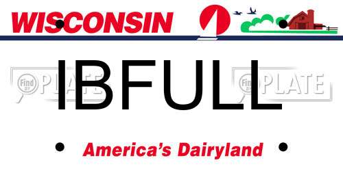 IBFULL Wisconsin License Plate