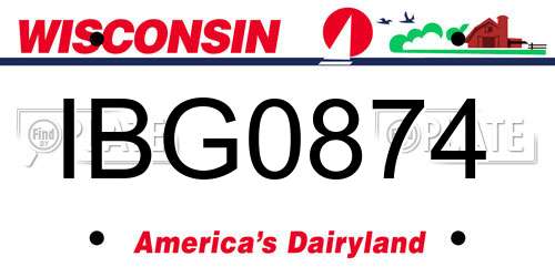 IBG0874 Wisconsin License Plate