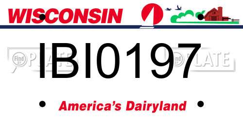 IBI0197 Wisconsin License Plate