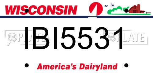 IBI5531 Wisconsin License Plate