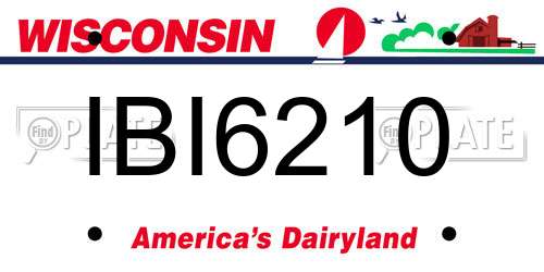IBI6210 Wisconsin License Plate