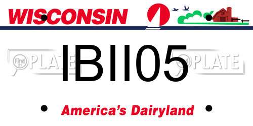 IBII05 Wisconsin License Plate