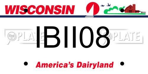 IBII08 Wisconsin License Plate